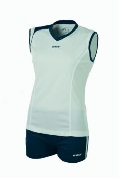 Max Sport Damen Volleyball Trikot-Set Belluno weiß-dunkelblau