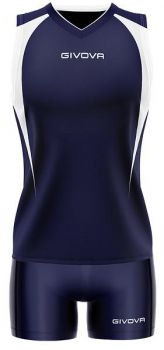 Givova Damen Volleyball Trikot-Set Spike blau-weiß