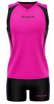 Givova Damen Volleyball Trikot-Set Spike pink-schwarz