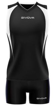 Givova Damen Volleyball Trikot-Set Spike schwarz-weiß