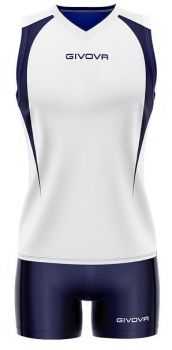 Givova Damen Volleyball Trikot-Set Spike weiß-blau