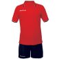 Preview: Givova Poloshirt Street rot mit blauer Hose