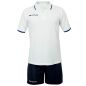 Preview: Givova Poloshirt Street weiß mit schwarzer Hose