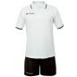 Preview: Givova Poloshirt Street weiß mit Hose in schwarz