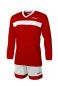 Preview: Max Sport Trikot Vercelli rot-weiß langarm
