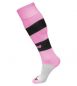 Preview: Zeus Ringelstutzenstrumpf Parma rosa-schwarz