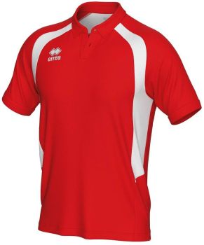 Preview: Errea Poloshirt Arco rot-weiß