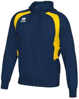 Preview: Errea Kapuzensweetjacke Aris blau-gelb