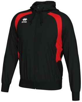 Errea Kapuzensweetjacke Aris schwarz-rot
