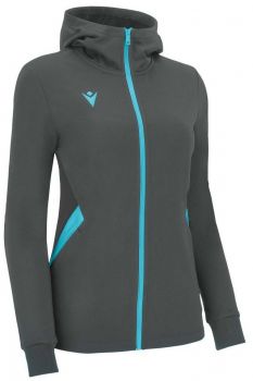 Macron damen Kapuzenjacke Bastet anthrazit-skyblau