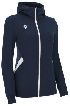 Macron Damen Kapuzenjacke Basdtet navyblau-weiß