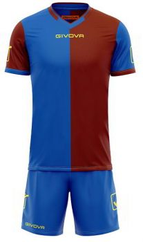 Givova Trikot-Set Combo blau-weinrot