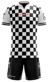 Givova Trikot schwarz-weiß kariert