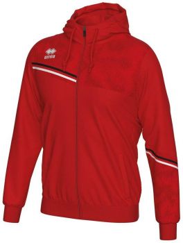 Errea Kapuzenjacke Eber rot-schwarz-weiß