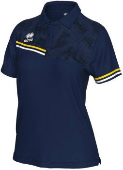 Errea Damen Poloshirt Eden blau-gelb-weiß