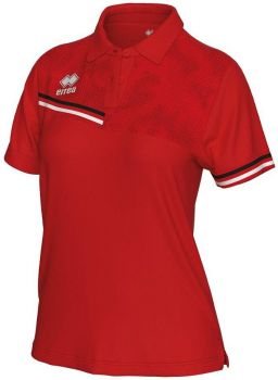 Errea Damen Poloshirt Eden rot-schwarz-weiß