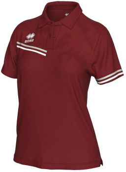 Errea Damen Poloshirt Eden weinrot-weiß