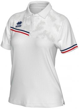 Errea Damen Poloshirt Eden weiß-rot-blau
