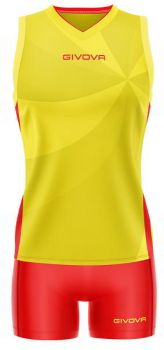 Givova Damen Volleyball Trikot-Set Elica gelb-rot