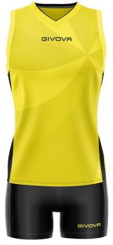 Givova Damen Volleyball Trikot-Set Elica gelb-schwarz