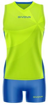 Givova Damen Volleyball Trikot-Set Elica neongrün-blau