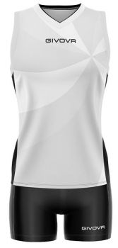 Givova Damen Volleyball Trikot-Set Elica weiß-schwarz