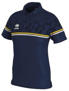 Errea Damen Poloshirt Darya blau-gelb-weiß