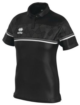 Errea Damen Poloshirt Darya schwarz-anthrazit-weiß