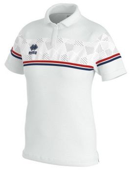 Errea Damen Poloshirt Darya weiß-rot-blau
