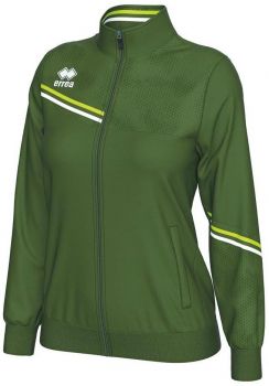 Errea Damen Freitzeitjacke Estella olivgrün-neongrün-weiß