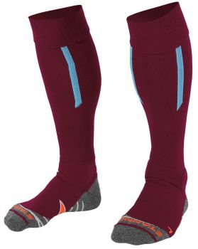 Stanno Strumpfstutzen Forza II weinrot-skyblau