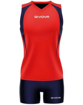 Givova Damen Volleyball Trikot Spike rot-blau
