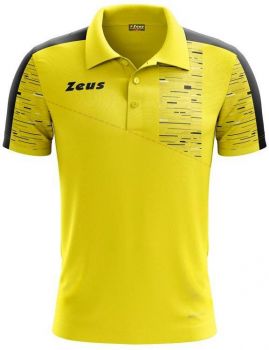 Zeus Poloshirt Glitch gelb-schwarz