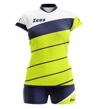 Zeus Damen Trikot-Set Lybra neongelb-blau-weiß