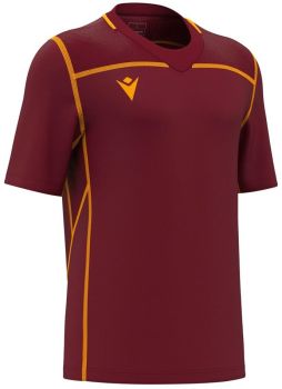 Macron Rugbytrikot Period weinrot-ambergelb