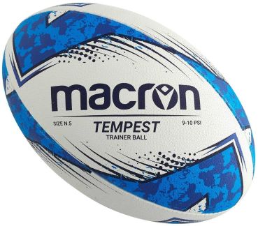 Preview: Macron Rugbyball Tempest blau-weiß