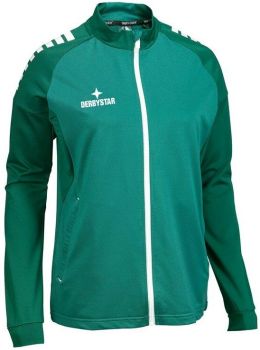 Preview: Derbystar Damen Trainingsjacke Madrid grün-weiß
