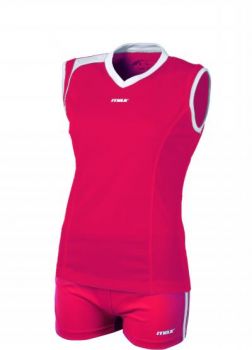 Max Sport Damen Volleyball Trikot-Set Belluno rot-weiß