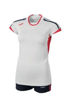 Max Sport Damen Trikot-Set Chieti weiß-rot-blau