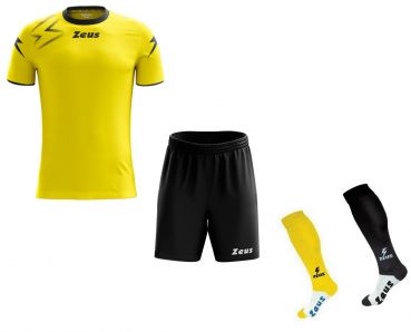 Zeus Fußball Trikot Komplett-Set Mida gelb-schwarz