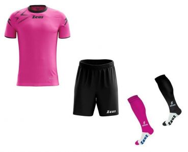 Zeus Fußball Trikot Komplett-Set Mida pink-schwarz