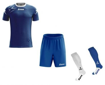 Zeus Fußball Trikot Komplett-Set Mida blau-weiß