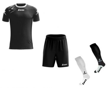Zeus Fußball Trikot Komplett-Set Mida schwarz-weiß
