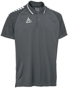Preview: Select Poloshirt Monaco grau-weiß