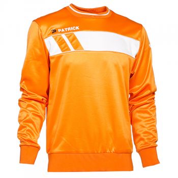 Patrick Sweater Impact orange-weiß