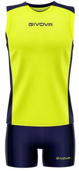 Givova Damen Volleyball Trikot-Set Piper neongelb-blau