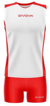 Givova Damen Volleyball Trikot-Set Piper weiß-rot