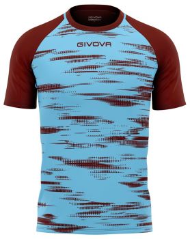 Givova Trikot-Set Pixel hellblau-weinrot