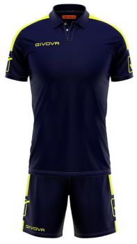 Givova Trikot-Set Play blau-neongelb