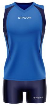 Givova Damen Volleyball Trikot-Set Spike blau-dunkelblau